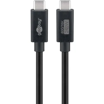 Kabel USB-C USB4 v2.0 80 Gb/s 240W 16K Goobay 1.2m