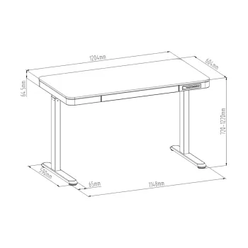 Elektryczne biurko Spacetronik SPE-B127BG Astrid