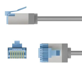 Kabel LAN Patchcord CAT 6A EXTRA FLEX szary 0.25m