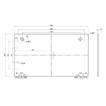 Blat do biurka/stołu Spacetronik 140x80 czarny