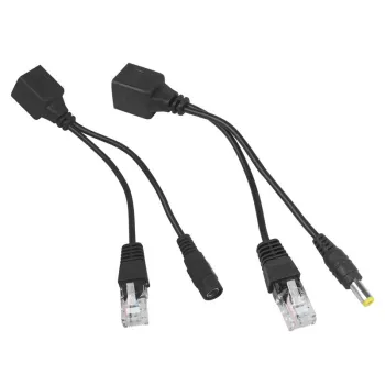 Adapter zasilania po skrętce PoE RJ-45 2.1/5.5 mm