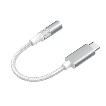 Adapter przejście USB-C na Jack 3,5mm z DAC biały