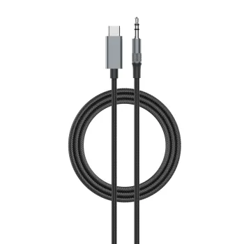 Kabel adapter DAC z USB-C na Jack 3,5mm 2m szary