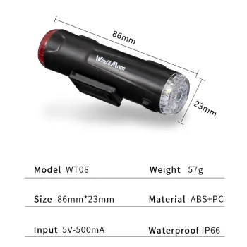 Lampka na kask 2w1 przód i tył WT08 Wind and Moon
