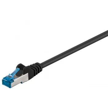 Kabel LAN Patchcord CAT 6A S/FTP czarny 0,25m