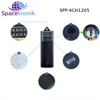 Zasilacz CCTV Spacetronik SPP-4CH1205 12V 5A
