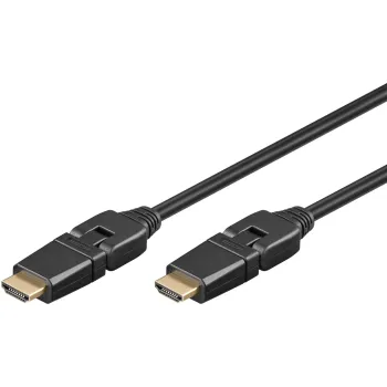 Kabel HDMI Obrotowy Goobay Czarny 1m