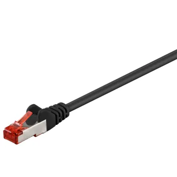 Kabel LAN Patchcord CAT 6 S/FTP LSZH czarny 0,25m