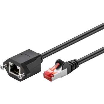 Kabel LAN przedłużacz CAT 6 F/UTP czarny 0,5m