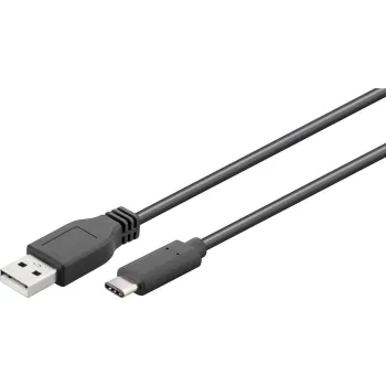 Kabel USB-C - USB-A 2.0 Czarny 3m Goobay