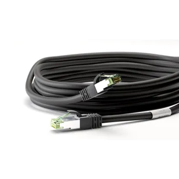 Kabel LAN Patchcord CAT 8.1 S/FTP czarny 20m