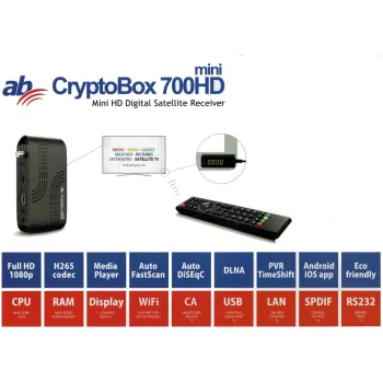 CryptoBox AB 700HD MINI DVB-S2 H.265