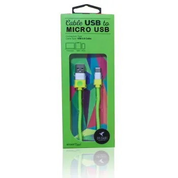 Kabel USB - microUSB 2.0 ORIGAMI 1m Zielony