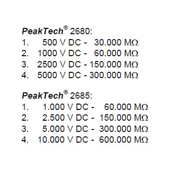 Cyfrowy Tester izolacji 5 kV PeakTech 2680