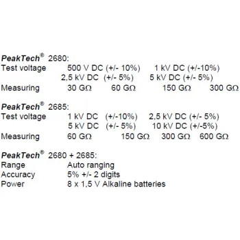 Cyfrowy Tester izolacji 10 kV PeakTech 2685