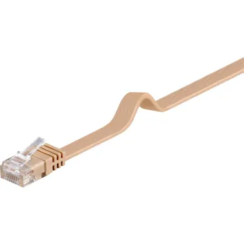 Kabel LAN Patchcord CAT 6 U/UTP PŁASKI brąz 1,5m