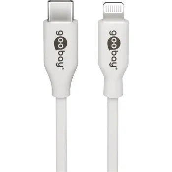 Kabel USB-C - Apple Lightning Plug Goobay Biały 1m