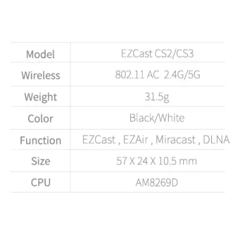 Bezprzewodowy transmiter HDMI EZCast Compact CS2