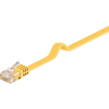 Kabel LAN Patchcord CAT 6 U/UTP PŁASKI żółty 0,5m