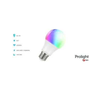 Inteligentna żarówka WiFi Prolight E27 9,5W RGB