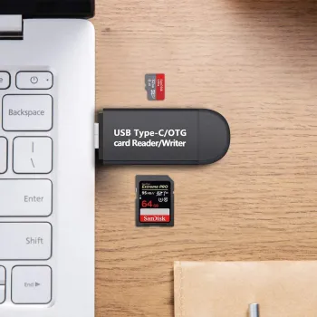 Czytnik kart SPU-CR02 USB-C, USB, Micro USB 3w1