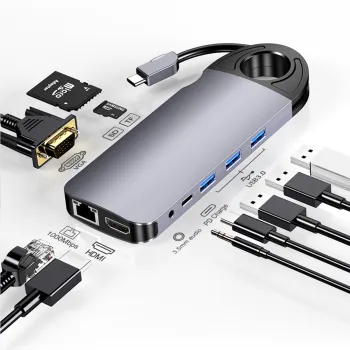 Multiport SPU-M01 USB-C HDMI VGA RJ45 USB 3.0 SD