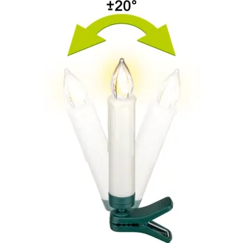 Świeczki choinkowe LED Goobay 1,5x10cm ZESTAW 10x