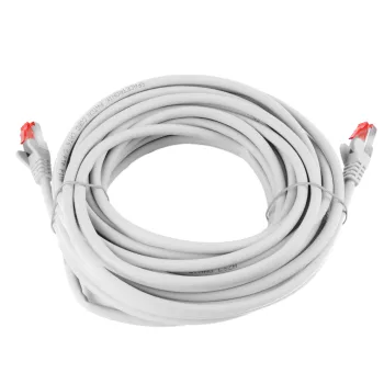 Kabel RJ45 CAT 6 S/FTP AWG27 LSZH biały 7,5m