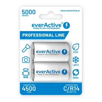 Akumulatorki C / R14 everActive Ni-MH Ni-MH 5000 mAh Professional line (box 2 szt.)