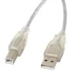 KABEL USB-A(M)->USB-B(M) 2.0 1.8M PRZEZROCZYSTY FERRYT