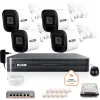 Zestaw monitoringu IP BCS Basic 4x Kamera BCS-B-TIP12FR3(2.0) Rejestrator z dyskiem 1TB