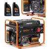 ZESTAW AGREGAT PRĄDOTWÓRCZY DAEWOO GDA 7500E-3 6.5kW + 2x GENERATOR OIL SAE 10W-30 DWO 600