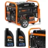 ZESTAW AGREGAT PRĄDOTWÓRCZY DAEWOO GDA 8500E 7.5kW + 2x GENERATOR OIL SAE 10W-30 DWO 600