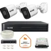 Zestaw monitoringu IP BCS Basic 2x Kamera BCS-B-TIP15FR3(2.0) Rejestrator z dyskiem 1TB