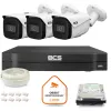 Zestaw monitoringu IP BCS Line 3x Kamera BCS-L-TIP25FSR5-Ai1 Rejestrator z dyskiem 1TB