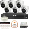 Zestaw monitoringu IP BCS Line 6x Kamera BCS-L-EIP14FSR3-AI1 Rejestrator z dyskiem 1TB