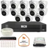 Zestaw monitoringu IP BCS Line 13x Kamera BCS-L-EIP14FSR3-AI1 Rejestrator z dyskiem 1TB