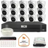 Zestaw monitoringu IP BCS Line 15x Kamera BCS-L-EIP14FSR3-AI1 Rejestrator z dyskiem 1TB