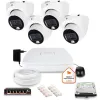 Zestaw monitoringu IP Dahua 4 kamery kopułkowe 6Mpx Dysk 1TB