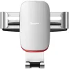 Baseus Metal Age Gravity Car Mount metalowy samochodowy uchwyt grawitacyjny na slot CD srebrny (SUYL-J0S)