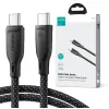 Kabel USB-C / USB-C Joyroom SA34-CC3 100cm 60W 5A PD w oplocie czarny
