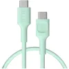 KABEL USB-C / USB-C Greencell PowerFlex 30cm PD 100W zielony silikonowy