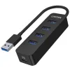 Hub USB Unitek H1117A, 4 porty, USB-C, USB 3.1, aktywny, 10W