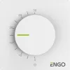 ENGO Controls ESIMPLE-230W - Regulator temperatury, 230V, biały, dobowy, natynkowy z pokrętłem