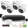 Zestaw monitoringu IP Dahua TIOC 5mpx 2K 4 kamery IPC-HDW3549H-AS-PV-0280B-S5 rejestrator z dyskiem do pracy ciągłej