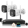 Zestaw monitoringu IP Dahua 2 Kamery WI-FI 3MPx aktywne odtraszanie LED IR do 30m