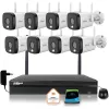 Zestaw monitoringu IP Dahua 8 Kamer WI-FI 3MPx aktywne odtraszanie LED IR do 30m