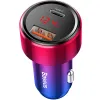 Ładowarka samochodowa Baseus Magic Series PPS USB-C/USB-A 45W różowo-niebieska