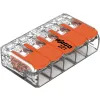 Szybkozłączka uniwersalna LINKA/DRUT 5x 0,2-4mm2 WAGO 221-415 (Paczka 25szt.)