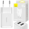 ŁADOWARKA SIECIOWA Baseus Compact Charger CCXJ010202 10.5W 2x USB-A BIAŁA